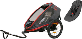 Hamax Outback One Reclining Cykelvagn 2019 inkl. Babyinsats, Red/Charcoal