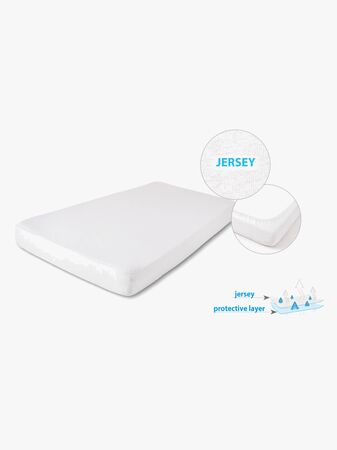 BabyMatex Hygienic Jersey Vattentätt Dra-på-lakan för Spjälsäng 40 x 90 cm, Ljusgrå