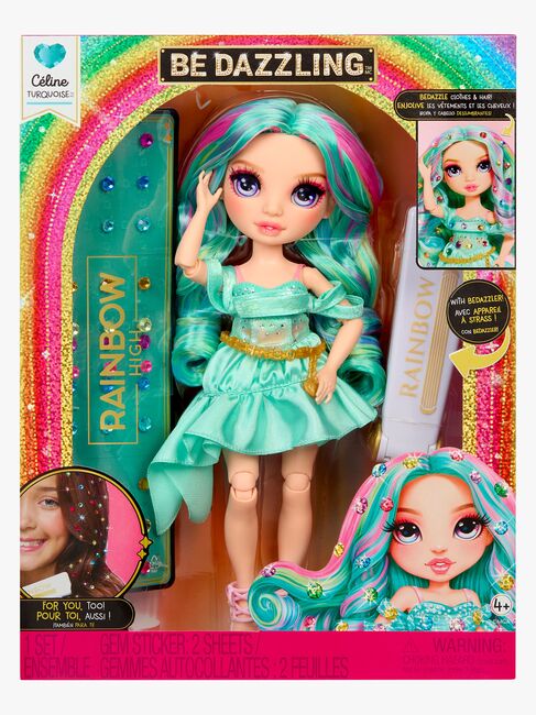 Rainbow High Be Dazzling Celine Turquoise Modedocka, Teal