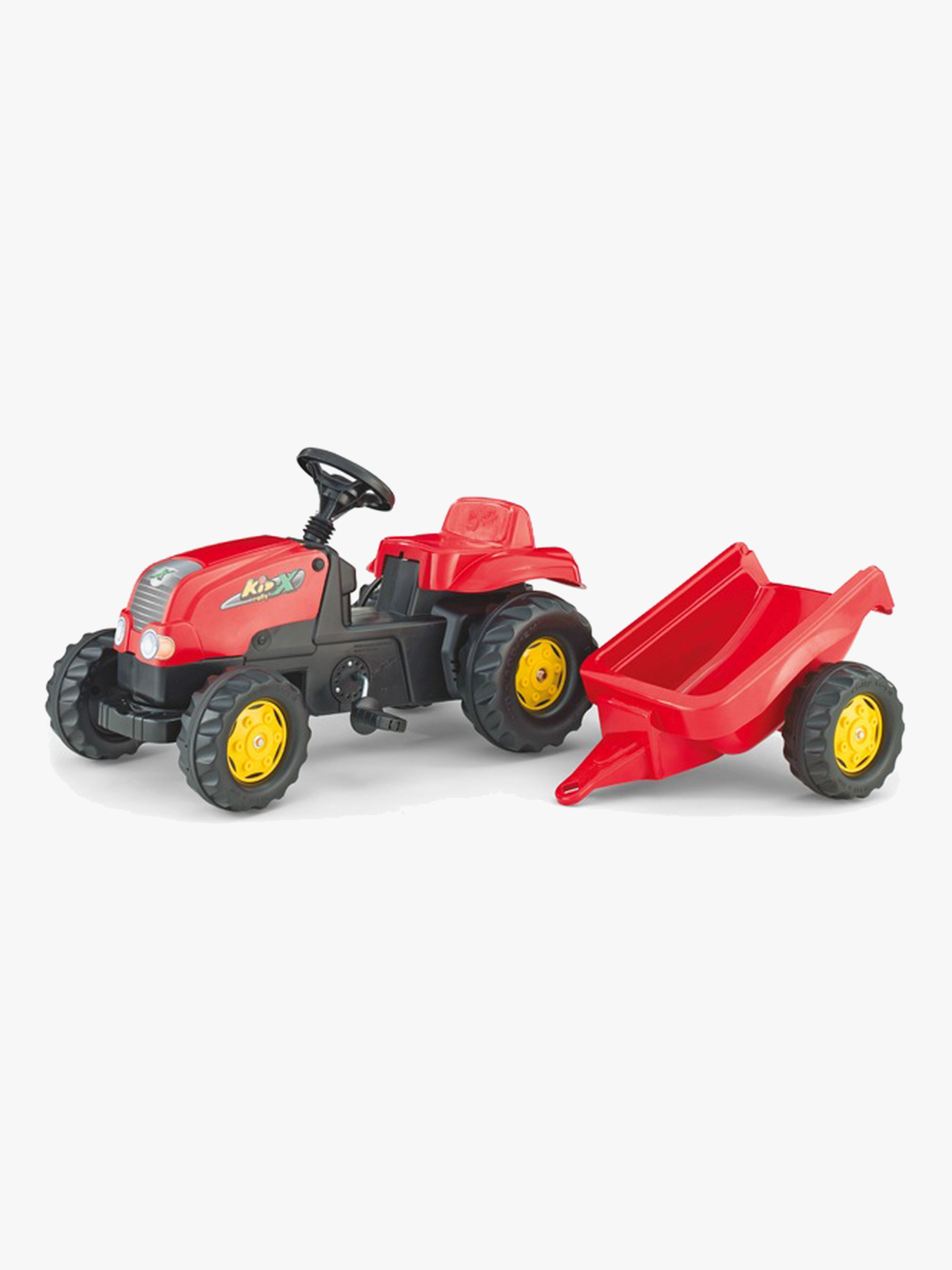 Rolly Toys Kid-X Tramptraktor med Släp, Röd