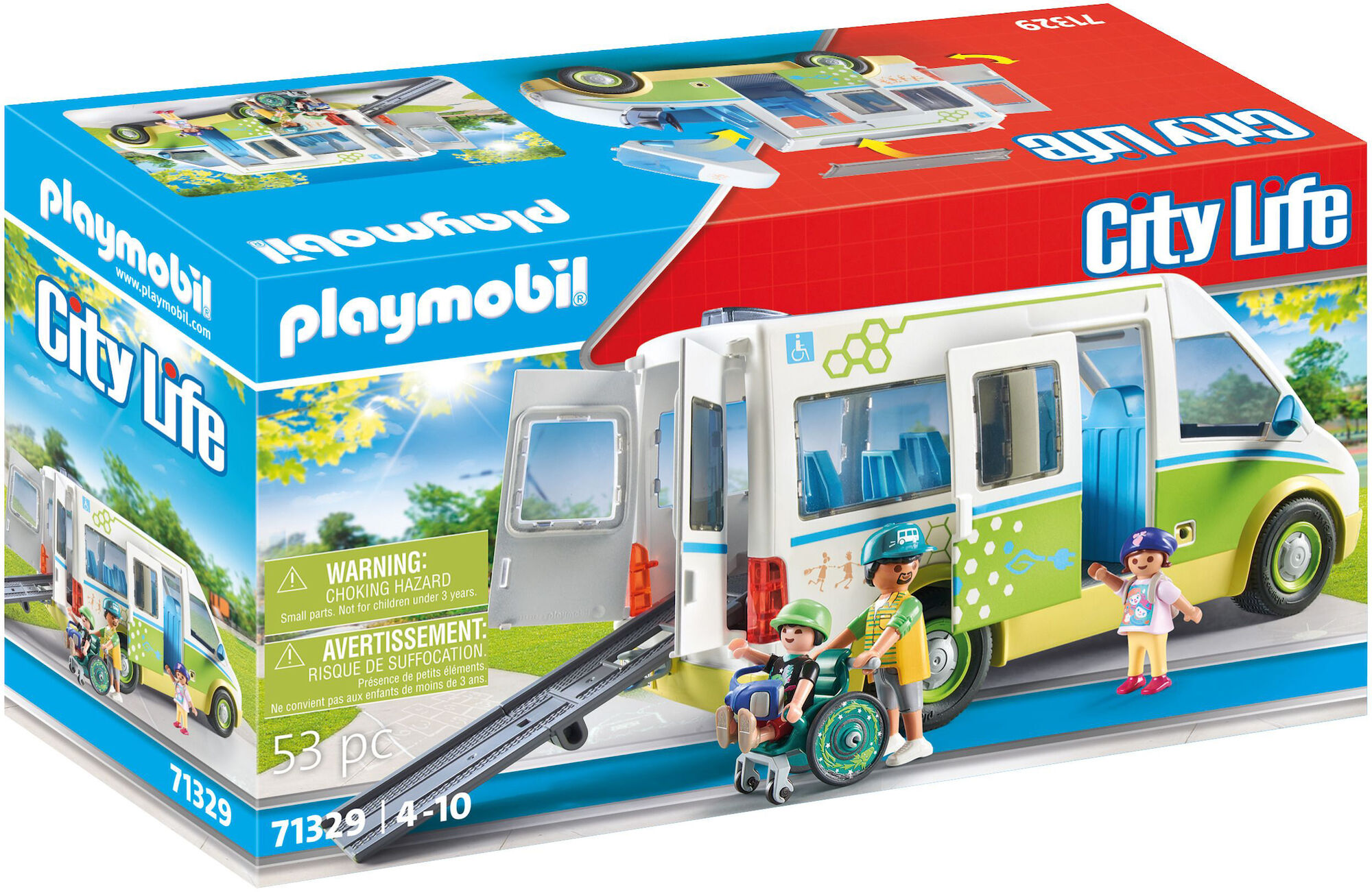 Playmobil 71329 City Life Byggsats Skolbuss