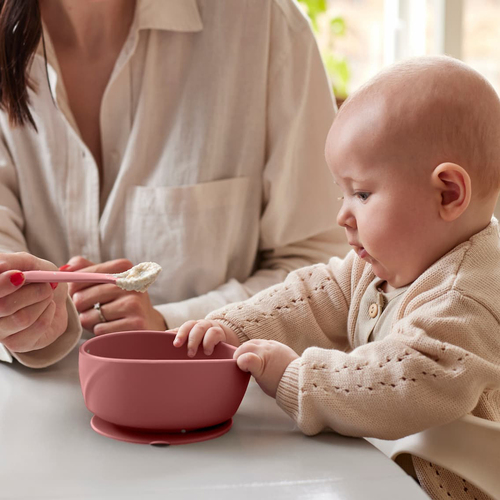 Everyday Baby Skål Silikon, Röd