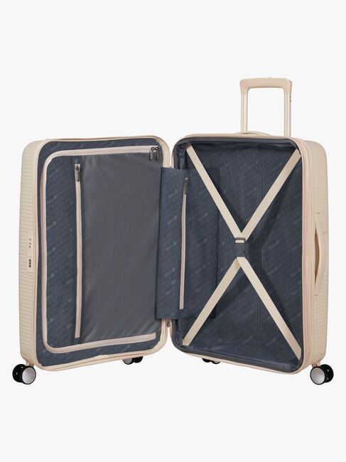 American Tourister Soundbox Spinner Resväska 71,5-81L, Coconut Sand