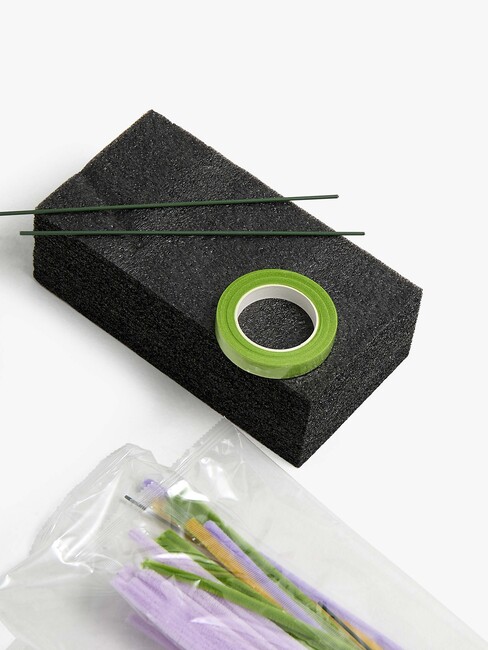 Fippla DIY-set Blombukett med Piprensare 32 Delar, Lila