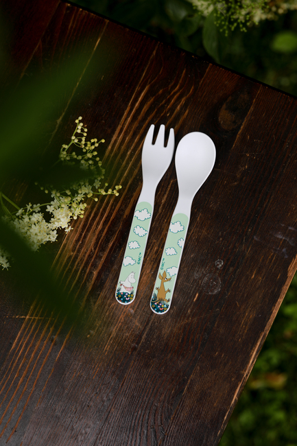 Mumin Äng Sked och Gaffel, Grön