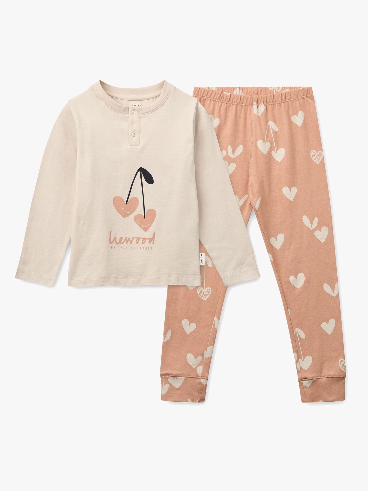 LIEWOOD Wilhelm Pyjamasset, Heart/Sweetheart/Pale tuscany/mix