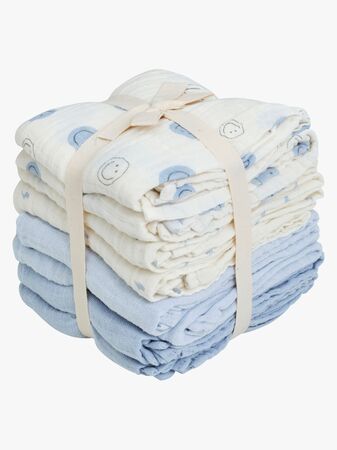 Pippi Muslinfilt 8-Pack, Celestial Blue