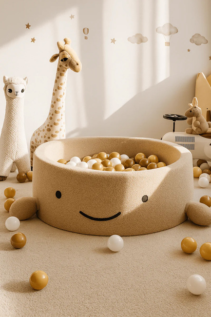 MeowBaby Boucle Whale Bollhav, Cheesecake Cream Beige