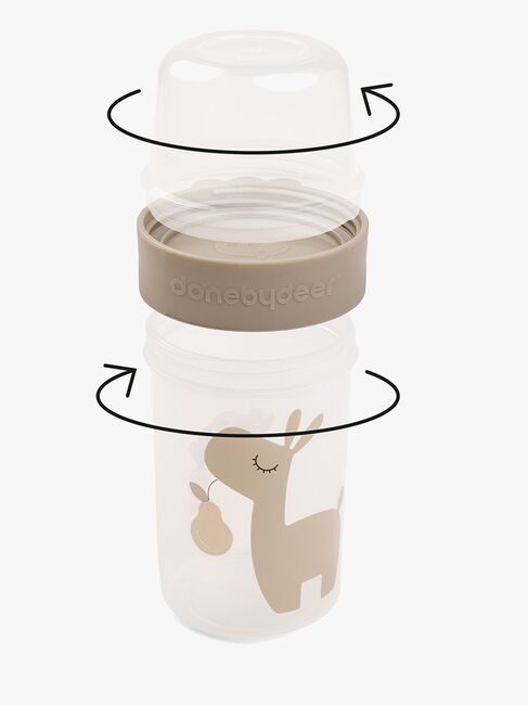 Done By Deer Lalee To Go Two-Way Snacksbehållare, Sand