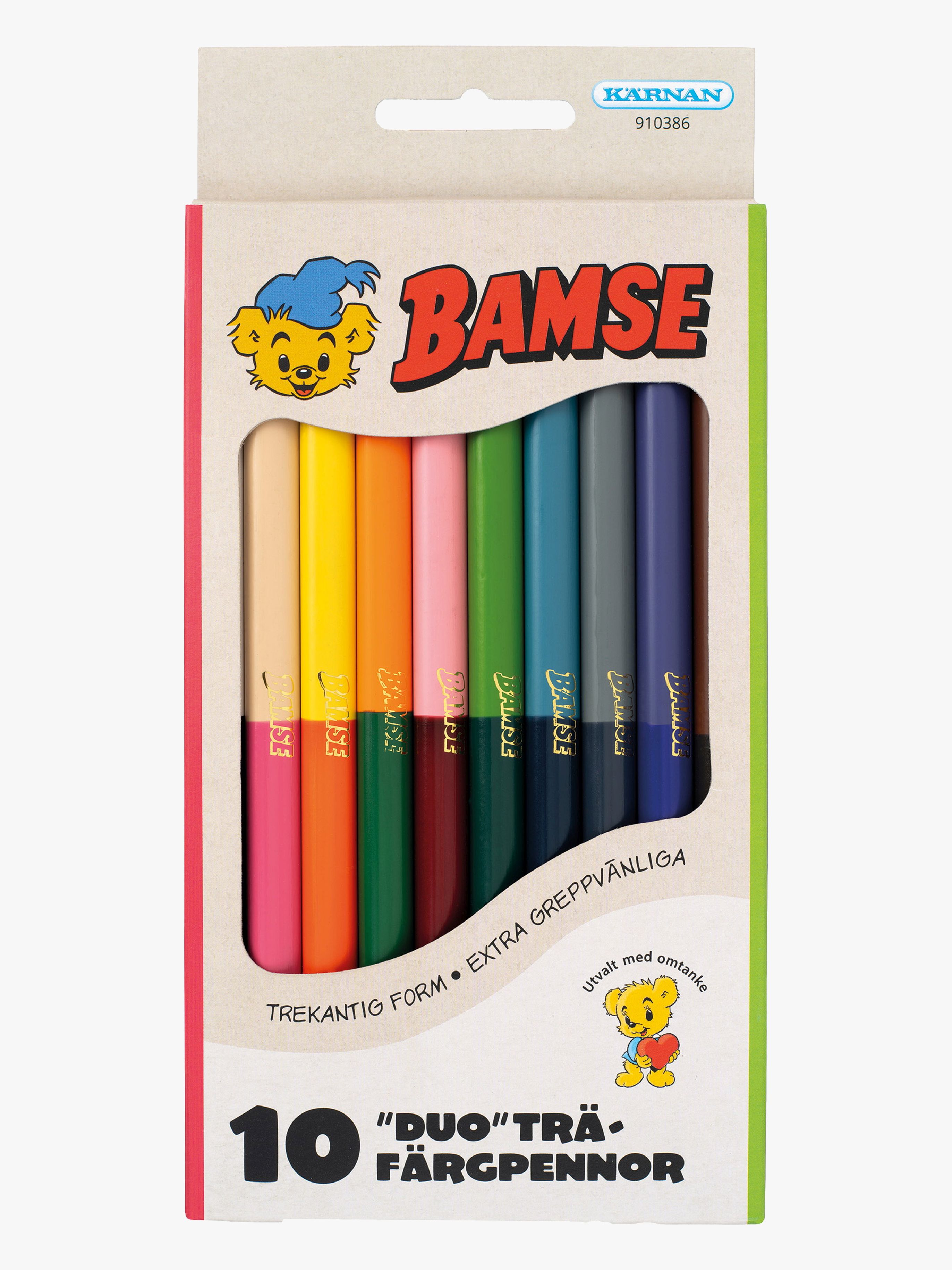 Kärnan Bamse 2-i-1 Färgpennor