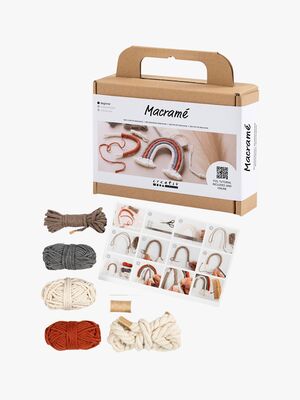 Creativ Company Pysselset Makramé Regnbåge