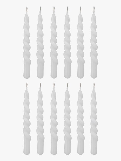 Bloomingville Twist Ljus Paraffin, Vit