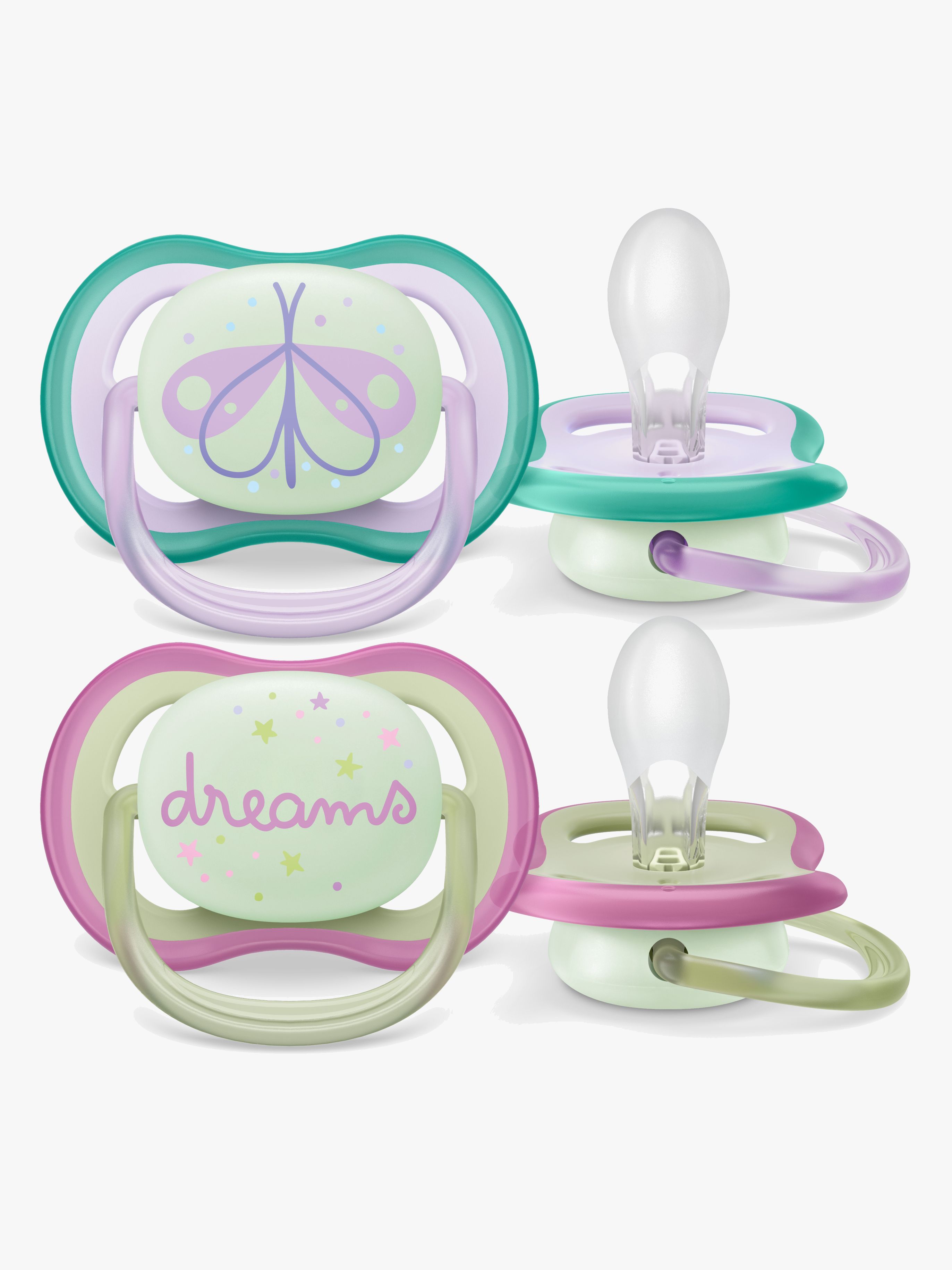Philips Avent Ultra Air Night Nappar 2-Pack 0-6m, Grön/Lila