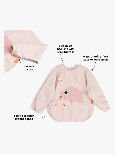 Done By Deer Tiny Farm  Långärmad Haklapp med Ficka, Powder