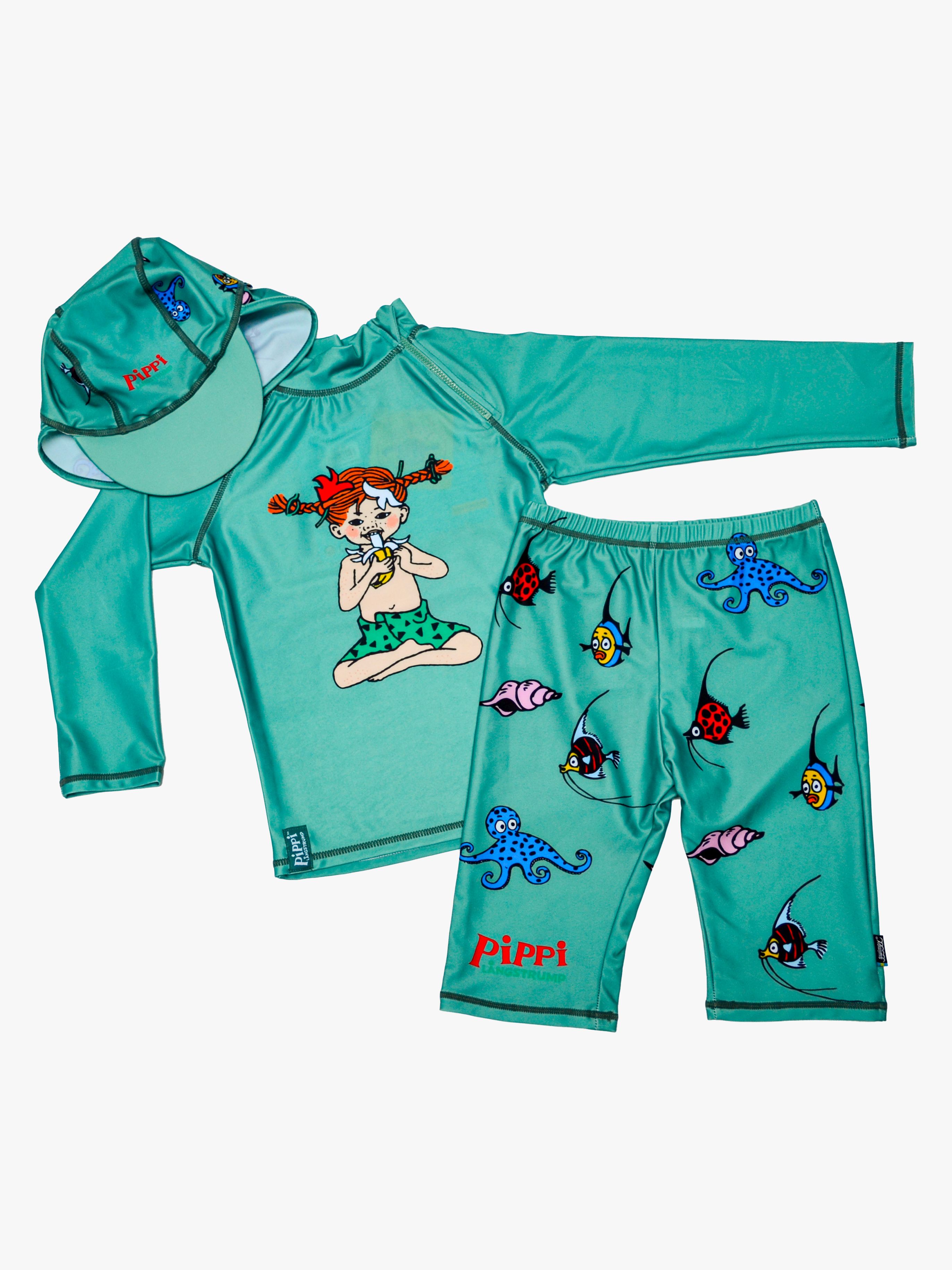 Swimpy Pippi UV-Set 3 Delar Grön 110-116