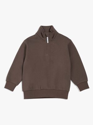 Viking X Kenza Sweatshirt Med Glidelås, Dark Brown