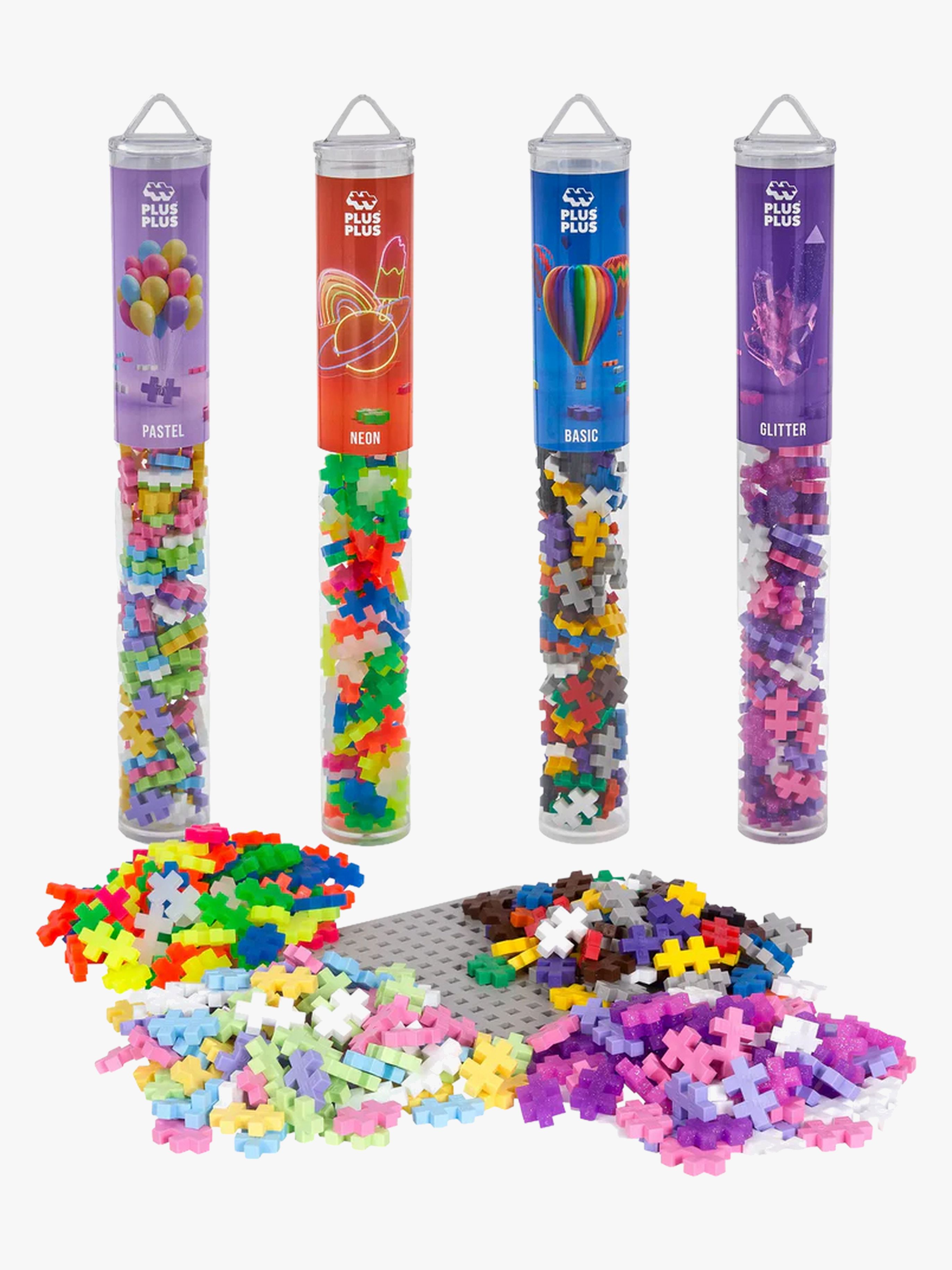 Plus-Plus Byggset med Basplatta &  Tub Mix, 4x100 Delar