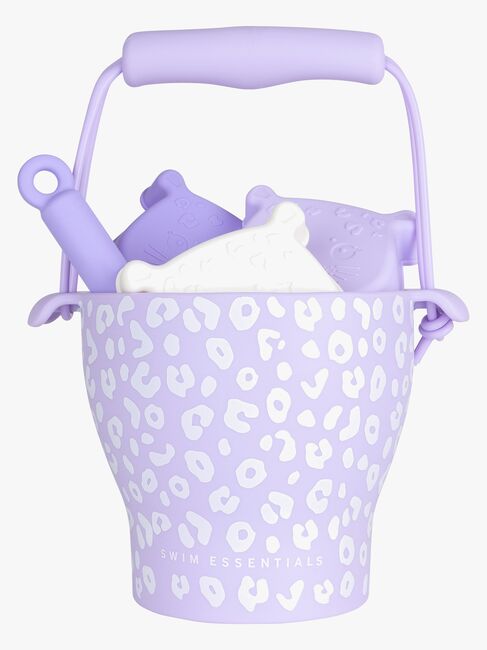 Swim Essentials Strandset 4 Delar, Purple Leopard