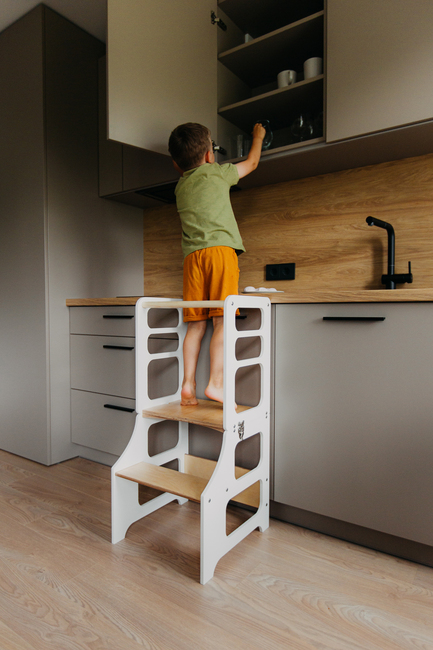 Duck Woodworks Fällbar Hjälpa Till Pall, Vit