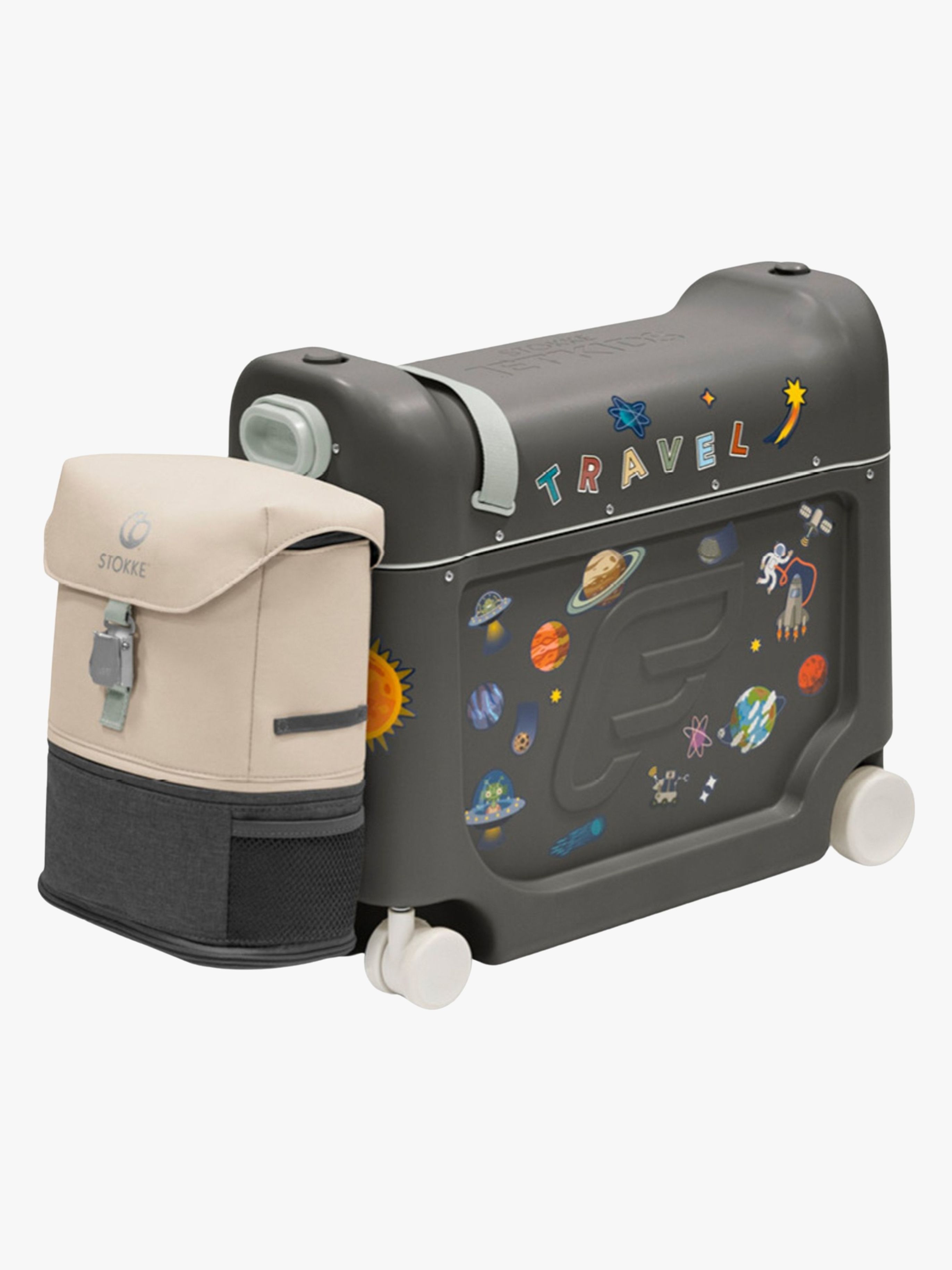 Stokke JetKids Resesäng och Ryggsäck, Midnight Grey