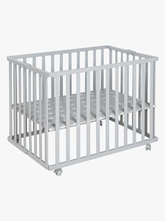 Roba Hopfällbar Lekhage med Hjul, Taupe
