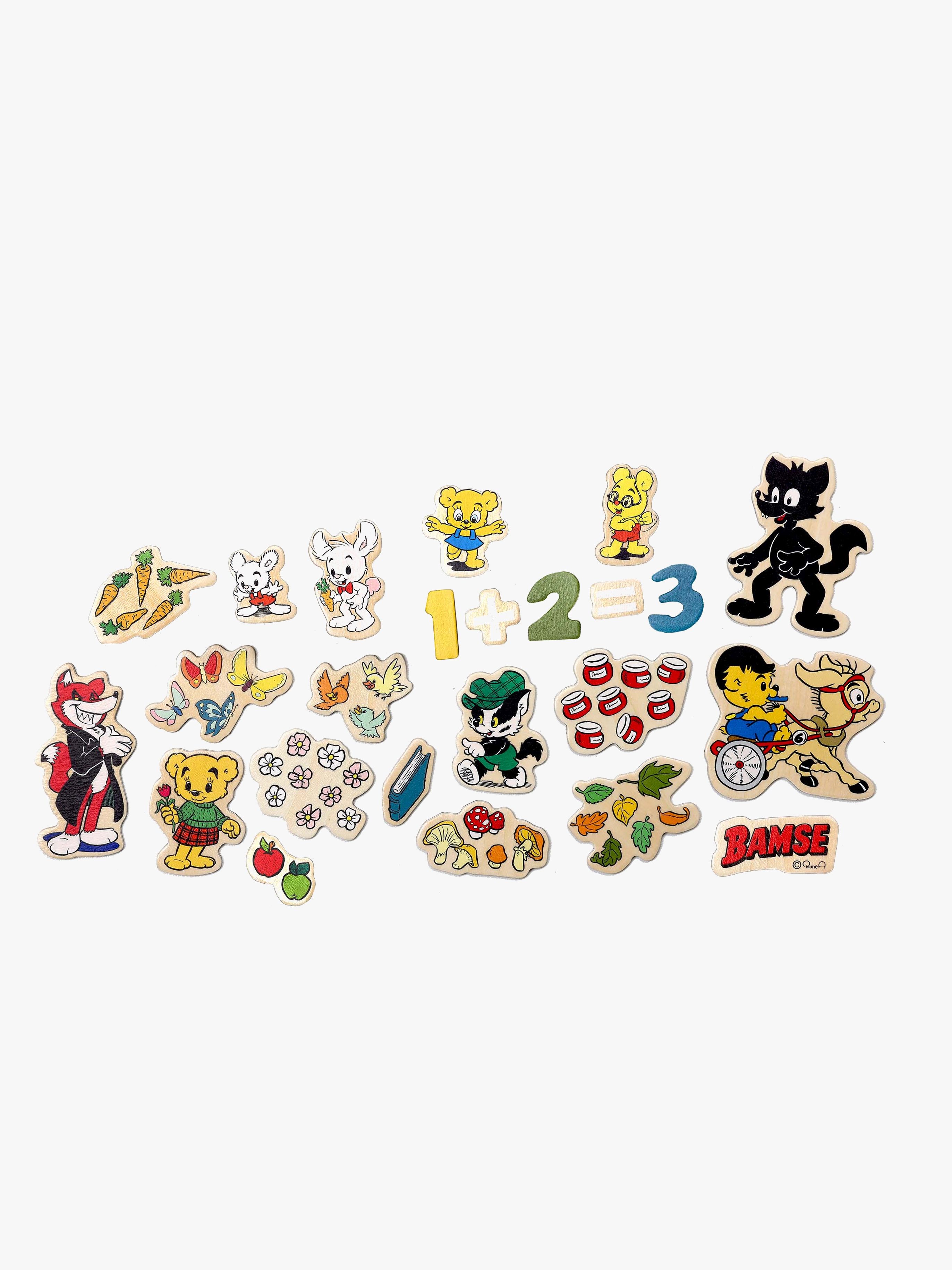Bamse Magnetsiffror och Figurer
