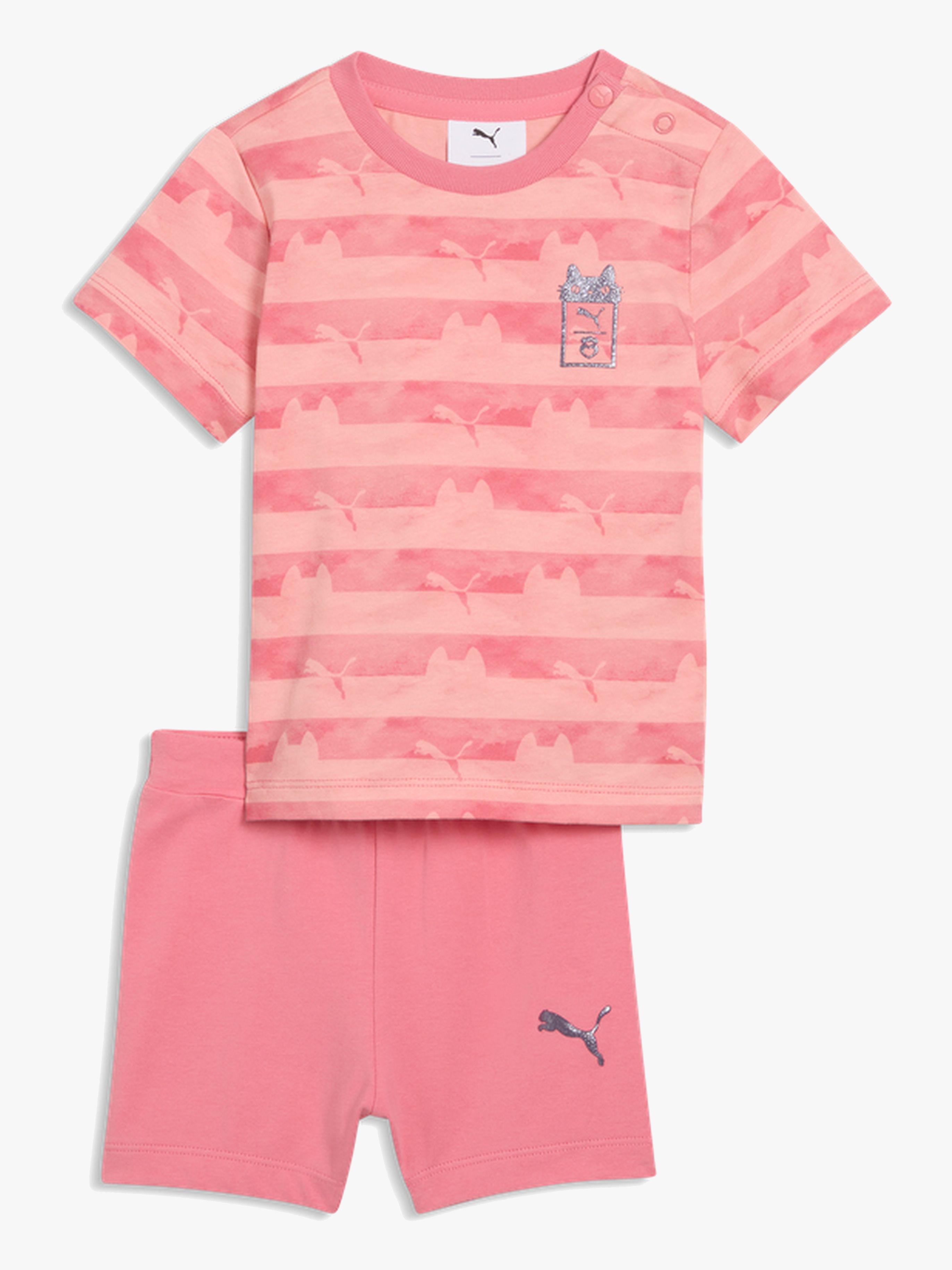 Puma T-shirt &  Shorts Gabby's Dollhouse Minicats Set, Rosa