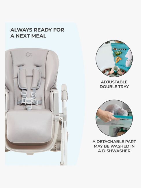 Kinderkraft Yummy Matstol, Grå