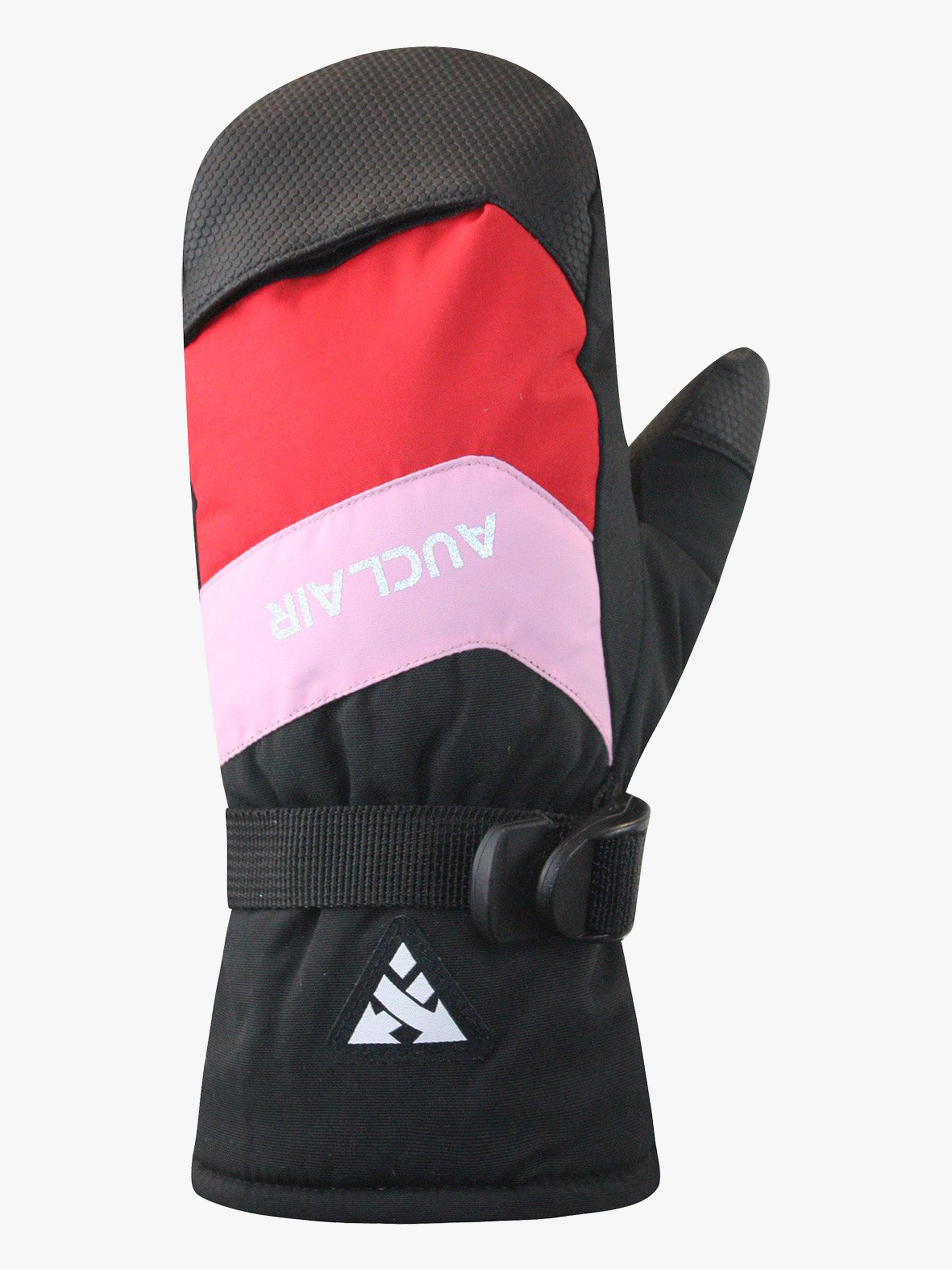 Auclair Frost JR Softshellvantar, Black/Pink/Red, S
