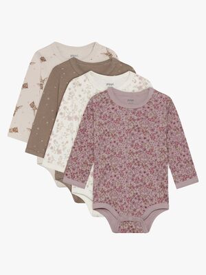 Pippi  Langærmet Body 4-pak, Violet Ice