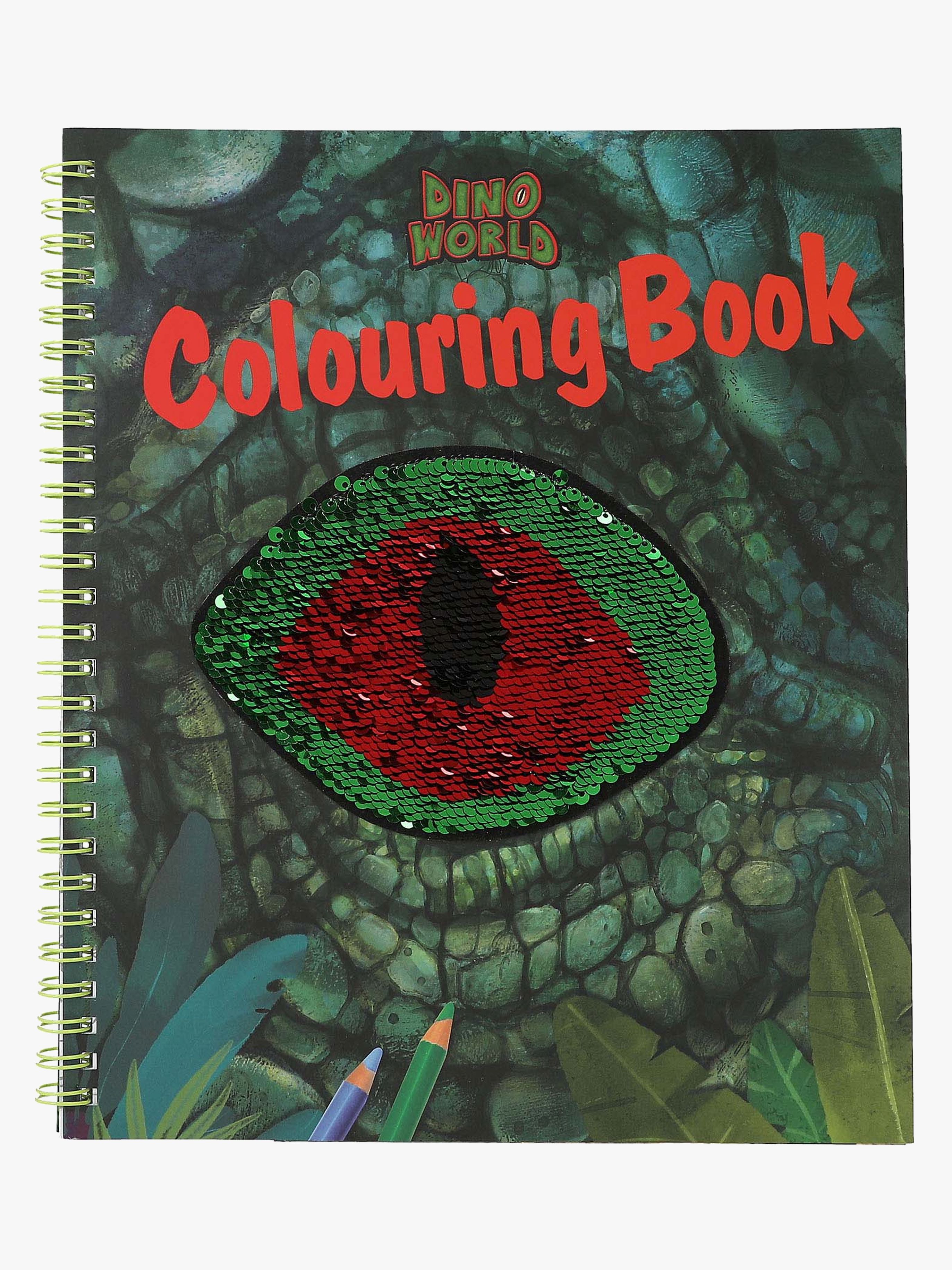 Dino World Målarbok med Paljettöga