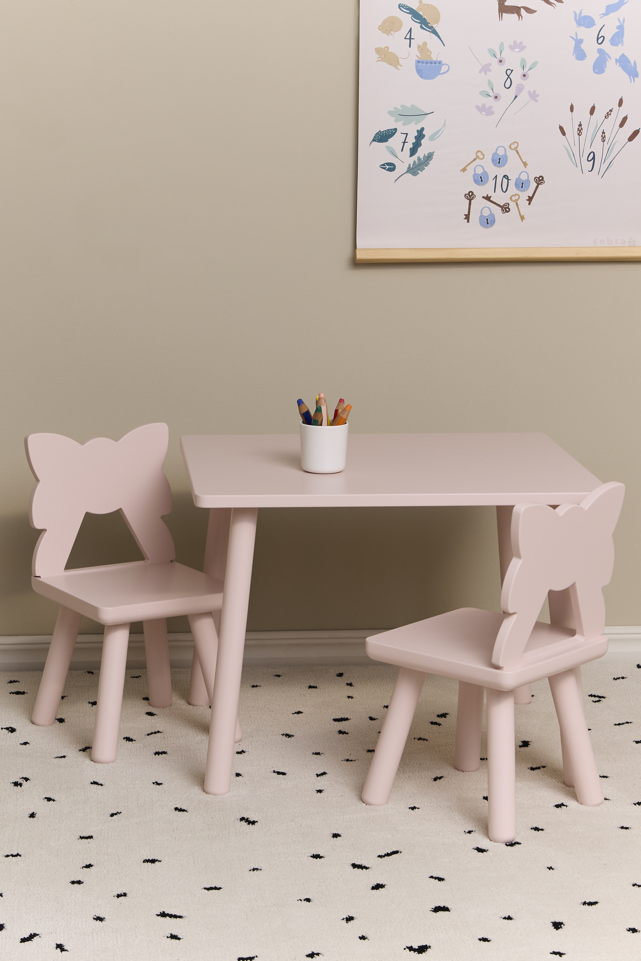 Alice &  Fox MILA Bord och Stolar, Rosa