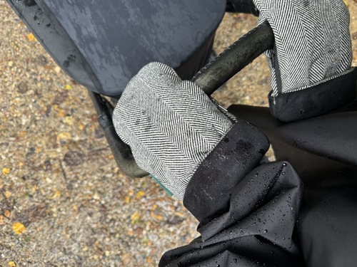 KONG.WALTHER Østerbro Tweed Barnvagnsvantar, Black