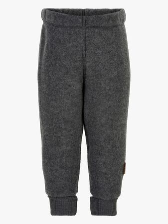 Mikk-Line Ullfleecebyxor Barn, Anthracite Melange