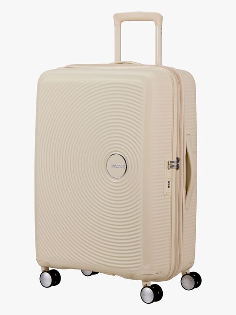 American Tourister Soundbox Spinner Resväska 71,5-81L, Coconut Sand