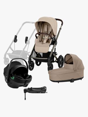 Cybex TALOS S Lux Duovagn inkl. Axkid GOKID Babyskydd & Bas, Almond Beige