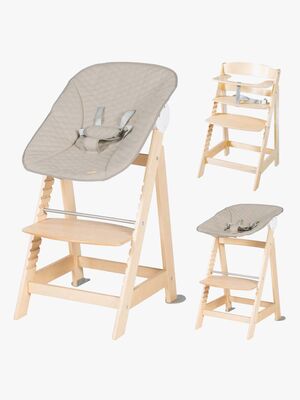 Roba Born Up 2-in-1 Matstol, Natural/Greyish Quilted