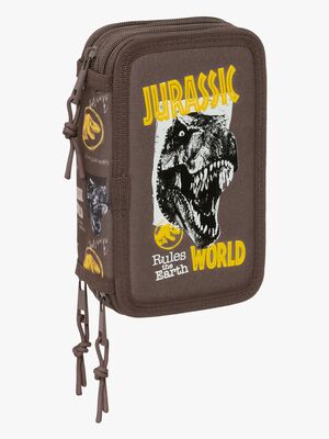 Jurassic World  Fyllt Trippelpennfodral 37 Delar, Brun