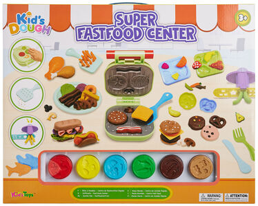 KidsDough Super Fastfood Center Leklera, Flerfärgad
