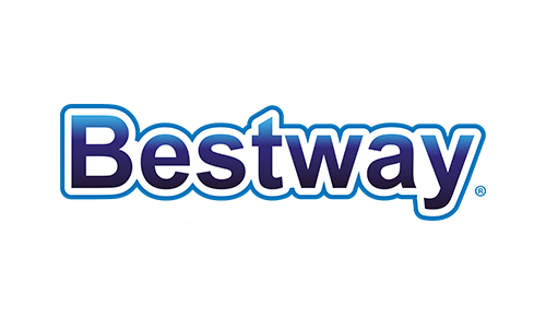 Bestway-logotyp med blå och vit text.