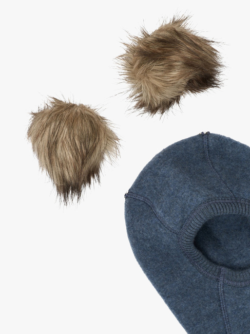 Mikk-Line Balaklava Merinoull Med Pompoms, Blue Melange 50036-BlueMelange-4548_4b.jpg