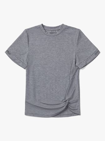 Hyperfied Jersey Knot Logo Top, Grey Melange