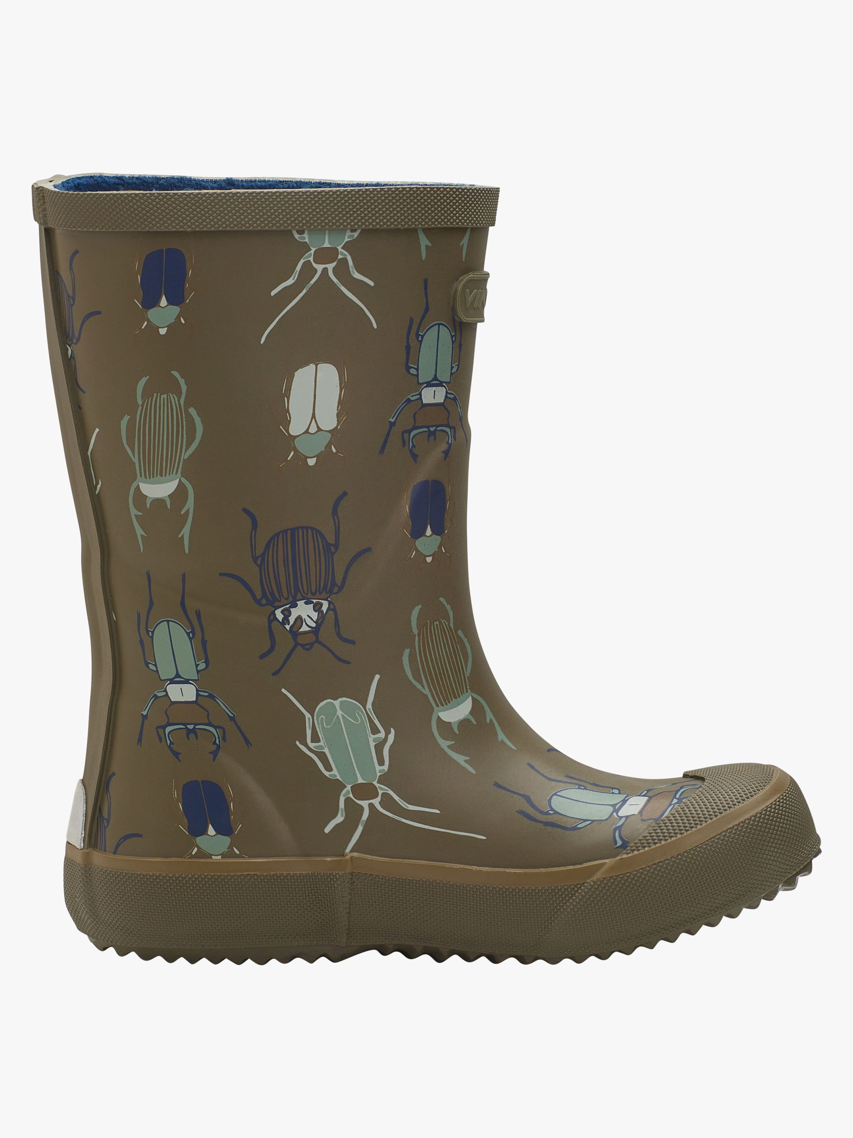 Viking Indie Print Gummistövlar, Khaki/Linen, 26