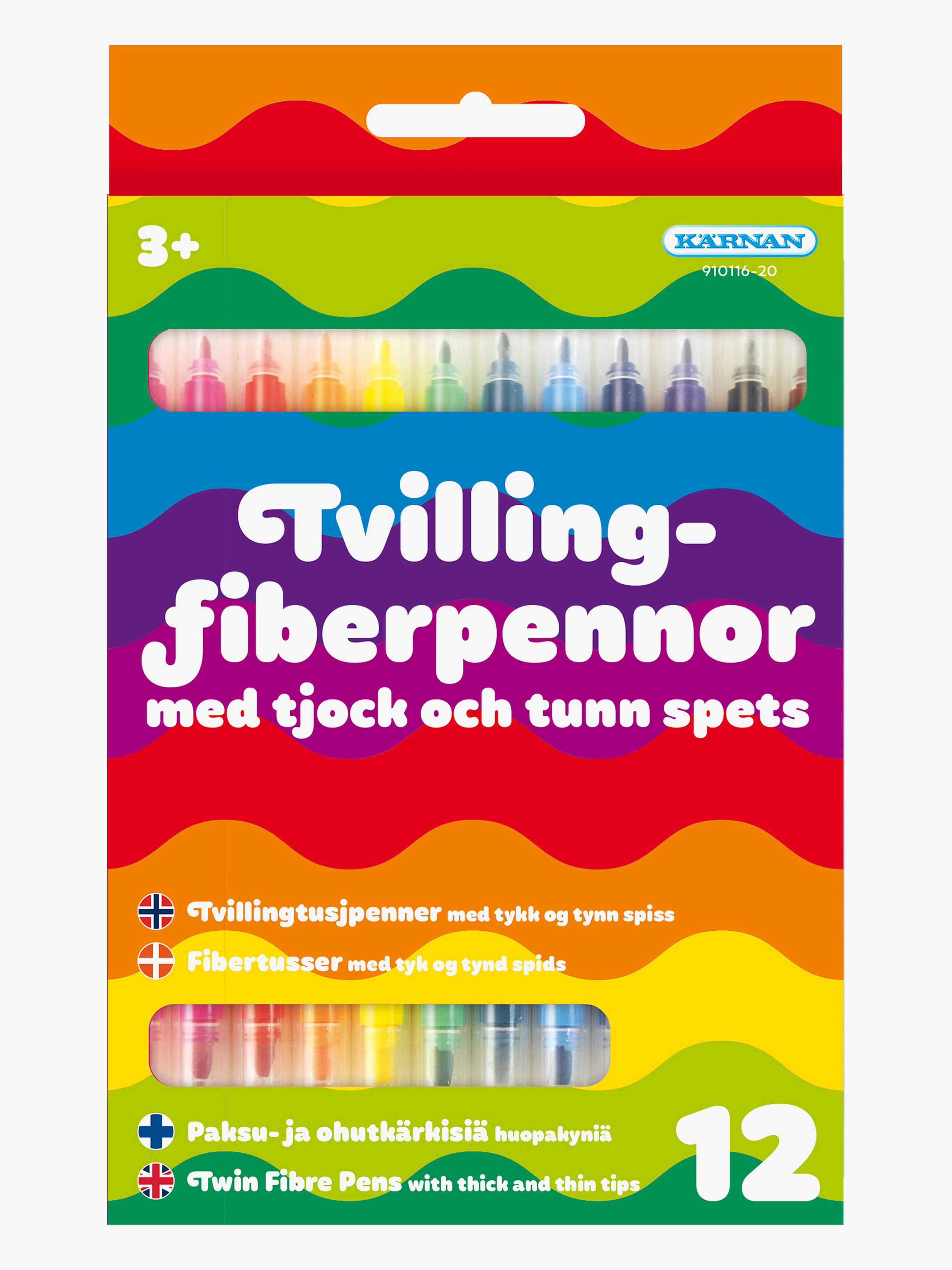 Kärnan Fiberpennor Tvilling 12 st