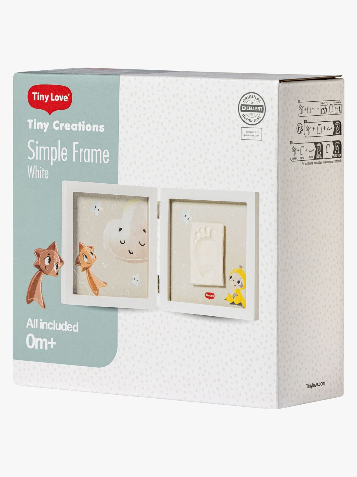 Tiny Love Babyprint Ram Handavtryck Enkel, Vit