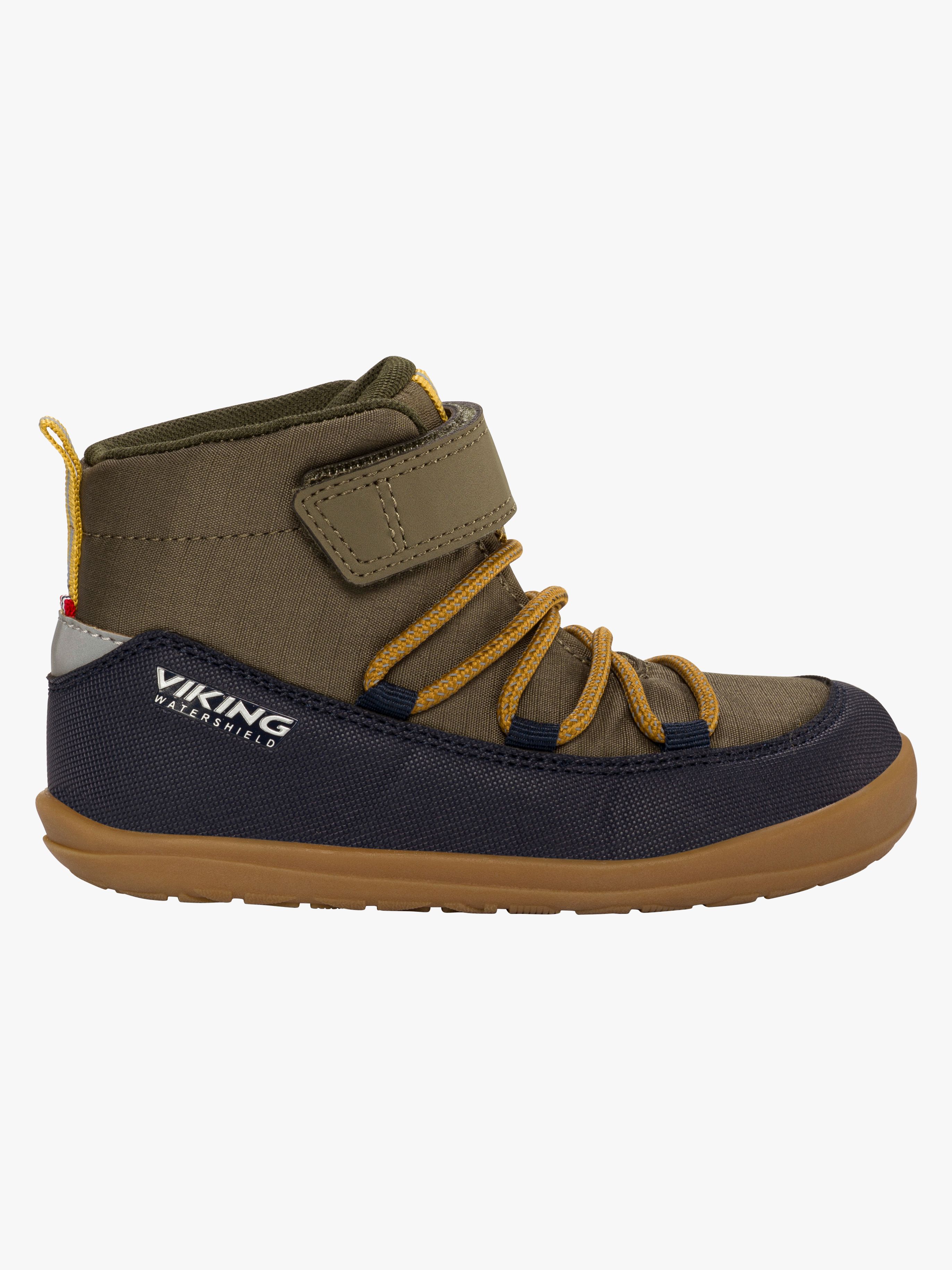 Viking Birch Barefoot 1V Mid  Vattentäta Sneakers, Navy/Olive, 37