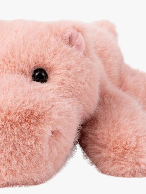 Teddykompaniet Gosedjur Liggande Flodhäst 30 cm, Rosa