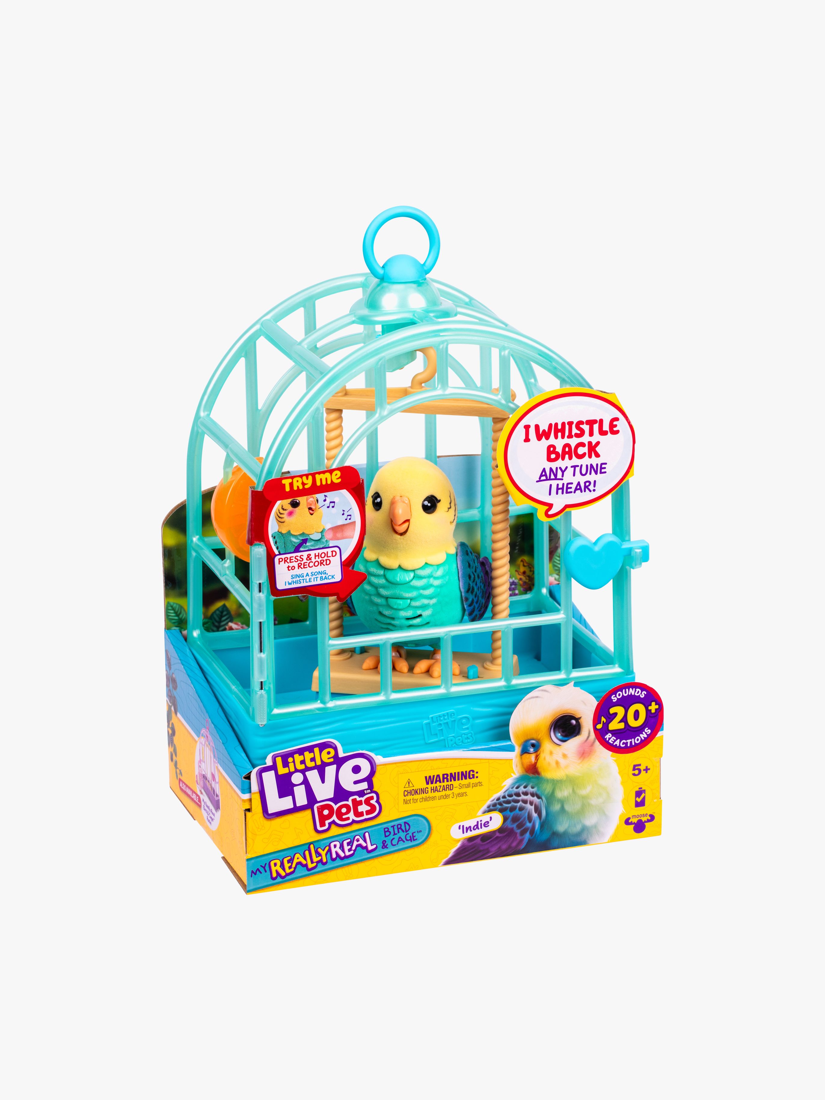 Little Live Pets Lekset My Really Real Bird &  Cage, Indie