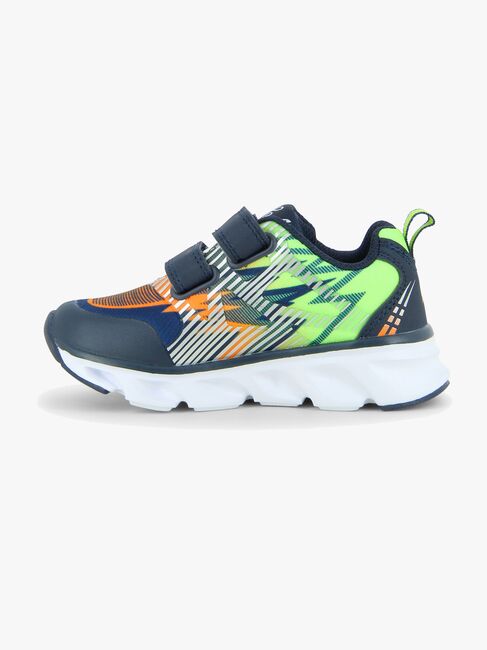 Leaf Skalka Blinkande Sneakers, Navy/Lime