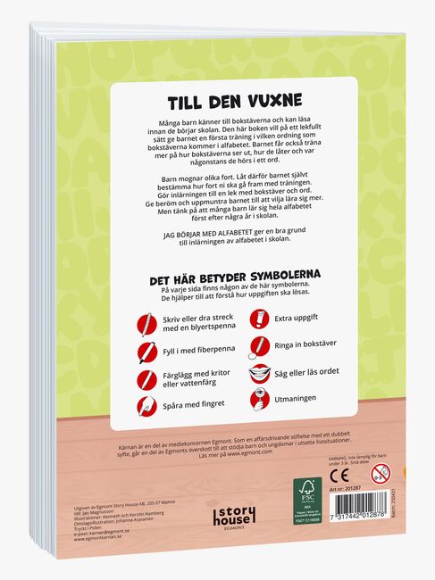 Egmont Kärnan Kul Att Lära Bok Jag Börjar Med Alfabetet